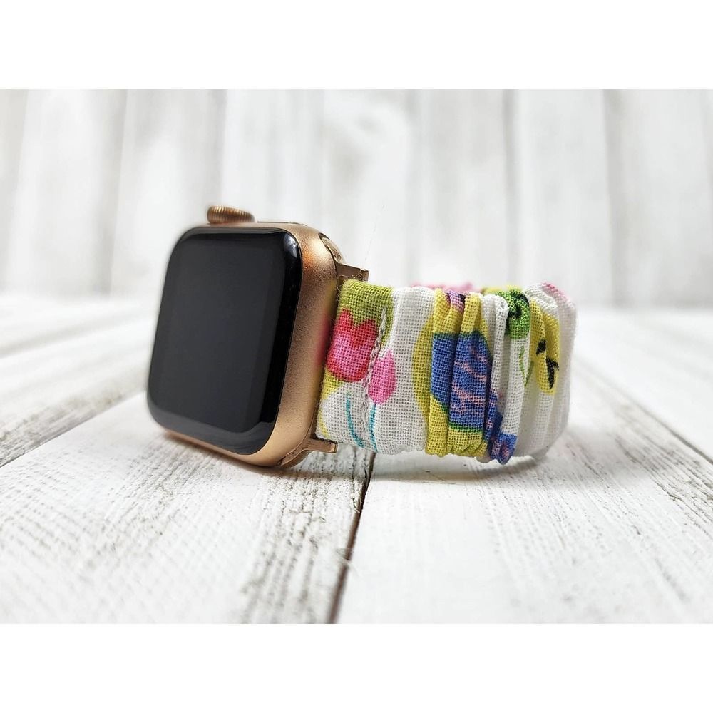 Spring Bird Scrunchies Watch Band for Apple Watch, Fitbit Sense, Versa 3 2 1